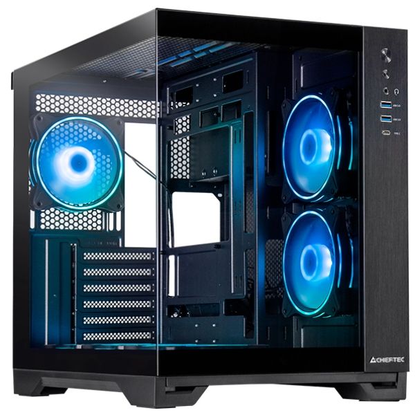 Корпус Chieftec VISIO GM-30B-TG-OP ATX, без БЖ, Black (GM-30B-TG-OP)