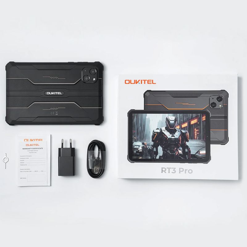 Планшет Oukitel RT3pro 8” HD / 4GB/128GB / G81 / 5150mAh / 16+8Мп / IP69K / LTE Black (RT3pro_Black)