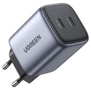 Зарядний пристрій 2xUSB 45W (2xUSB-C) Gan PD 25W+20W, CD294 Ugreen Сірий (90573)
