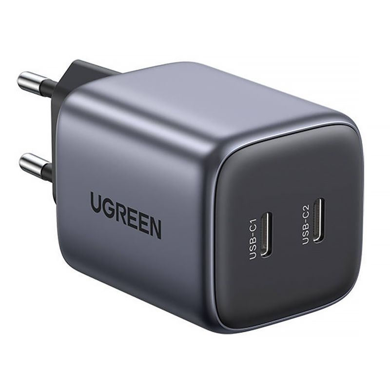 Зарядний пристрій 2xUSB 45W (2xUSB-C) Gan PD 25W+20W, CD294 Ugreen Сірий (90573)