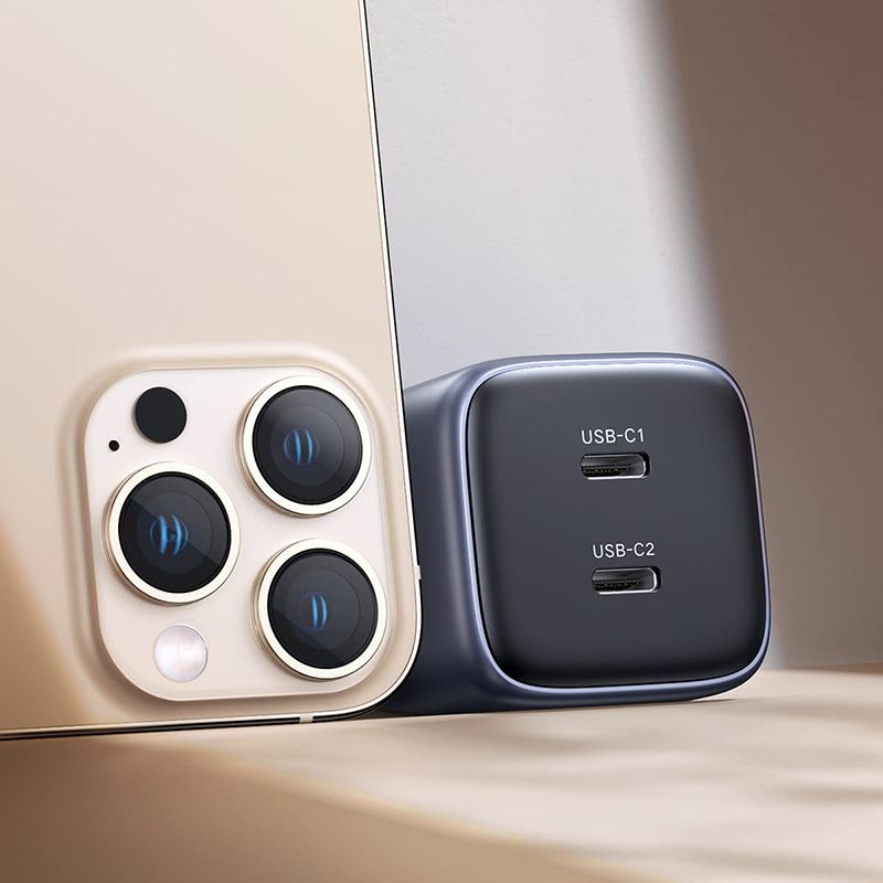 Зарядний пристрій 2xUSB 45W (2xUSB-C) Gan PD 25W+20W, CD294 Ugreen Сірий (90573)