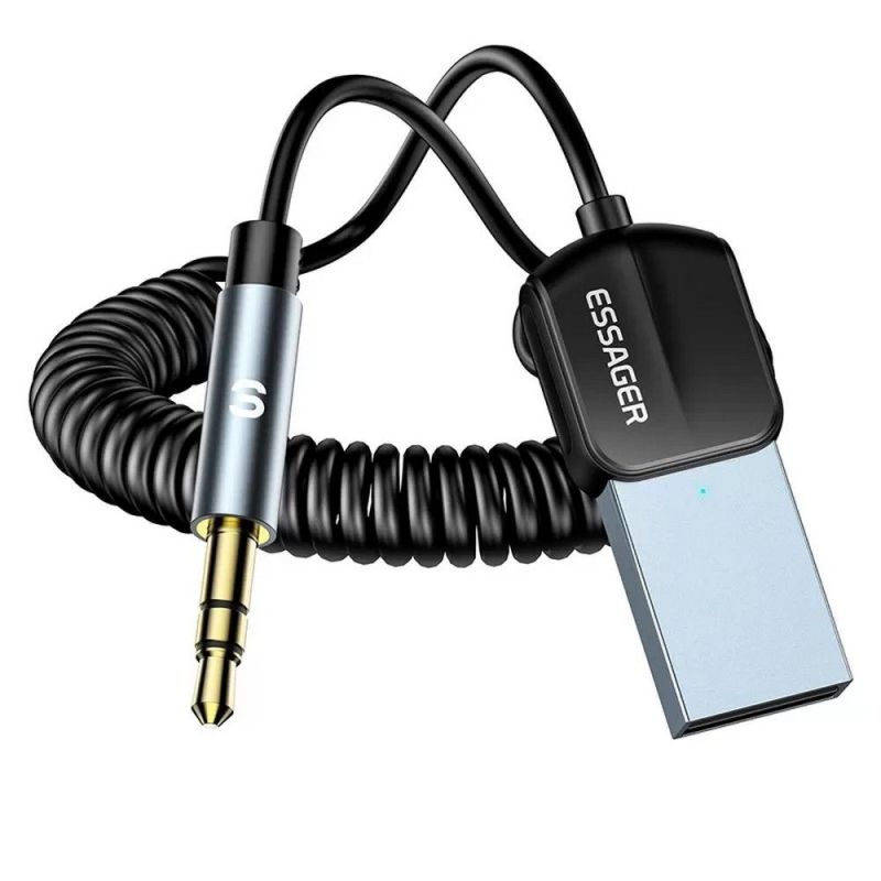 Bluetooth-трансмиттер Essager Lingfeng USB to 3.5mm Bluetooth 5.0 Grey (EBT-LF01-P)