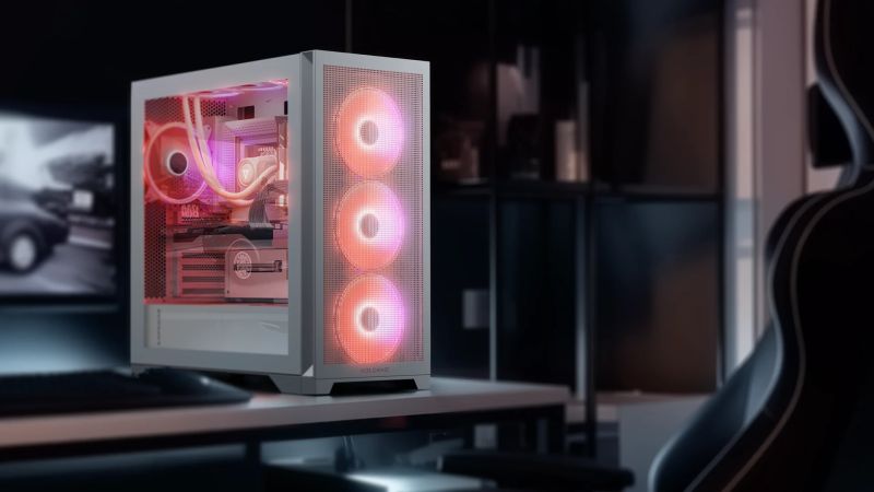 Корпус Modecom VOLCANO EXPANSE S ARGB 4x140mm fans MIDI USB 3.0x2+TYPE-C WHITE без БЖ ATX (AT-EXPANSE-SG-20-000000)