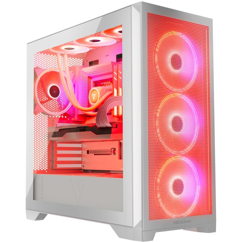 Корпус Modecom VOLCANO EXPANSE S ARGB 4x140mm fans MIDI USB 3.0x2+TYPE-C WHITE без БЖ ATX (AT-EXPANSE-SG-20-000000)