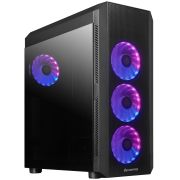 Корпус Chieftec SCORPION 4 GL-04B-UC-OP 4x120mm A-RGB, USB-C, ATX, без БЖ, Black (GL-04B-UC-OP)