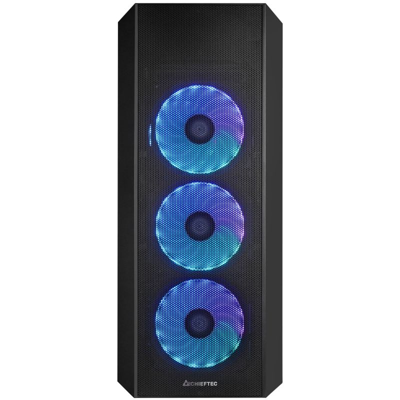 Корпус Chieftec SCORPION 4 GL-04B-UC-OP 4x120mm A-RGB, USB-C, ATX, без БЖ, Black (GL-04B-UC-OP)
