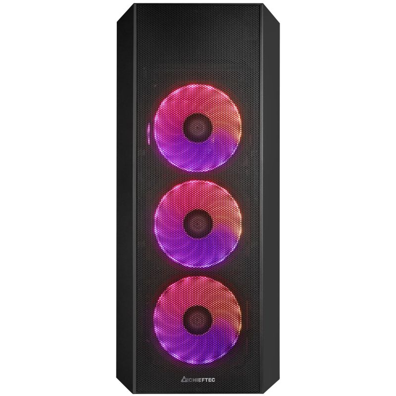 Корпус Chieftec SCORPION 4 GL-04B-UC-OP 4x120mm A-RGB, USB-C, ATX, без БЖ, Black (GL-04B-UC-OP)