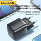 Сетевое зарядное устройство Essager Camber 20W USB A + Type C Black (ECTAC-HMB01-P)