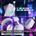 Ігрова гарнітура Attack Shark L30PRO Wireless, 2.4GHz/Bluetooth/3.5mm AUX/AUX-to-Type-C, White (L30PROW_AS)
