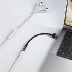 Перехідник USB-A --> 3.5 mm 15cm audio converter J13 Acefast black (6974316285298)
