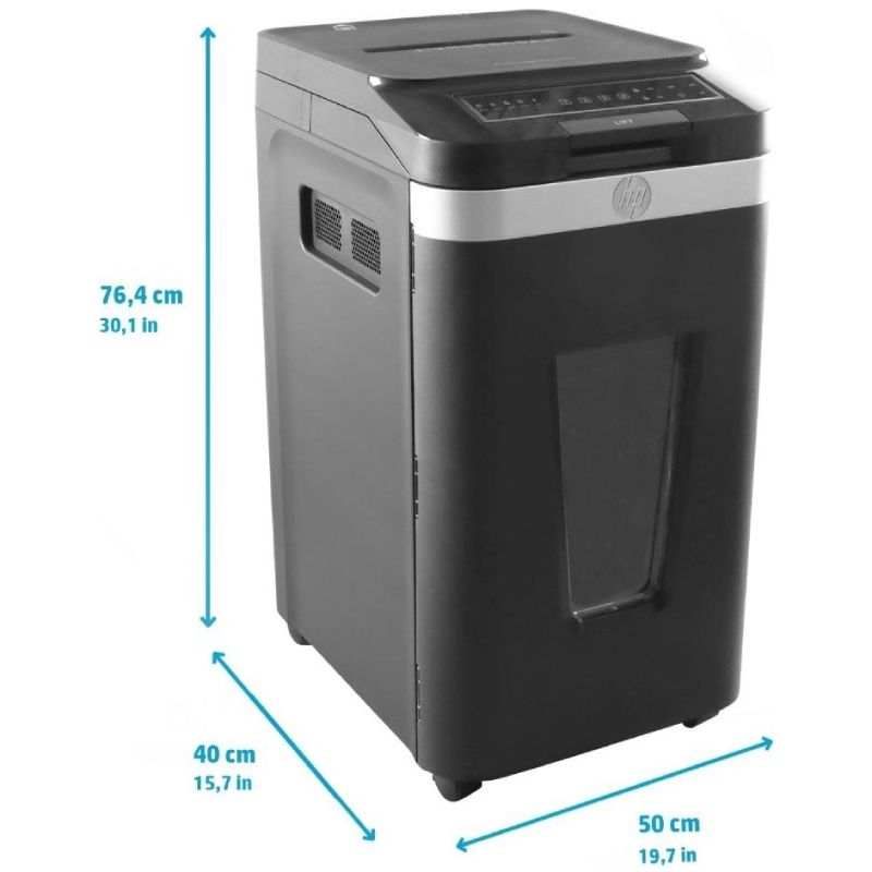 Знищувач документів HP Pro Shred Auto 400CC, A4, 80g х 10 л.,4*12, 53л., P-4 (2822)