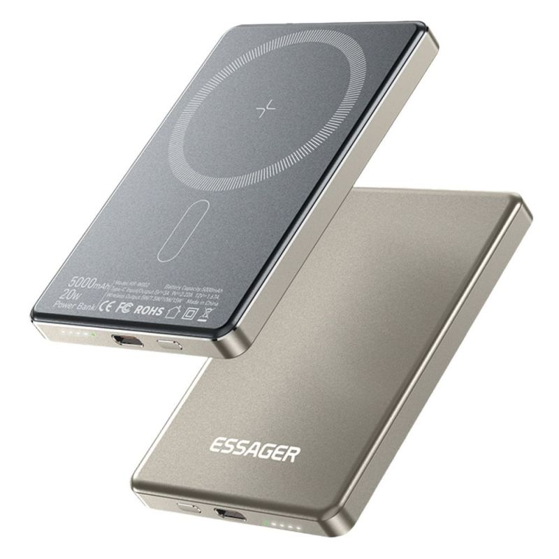 Универсальная мобильная батарея Essager Cross-Border 5000mAh 20W Magsafe/PD/QC3.0 Grey (EDY5K-YJ0A-Z)