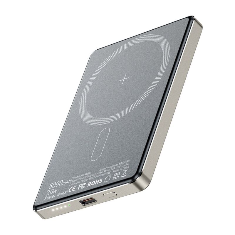 Универсальная мобильная батарея Essager Cross-Border 5000mAh 20W Magsafe/PD/QC3.0 Grey (EDY5K-YJ0A-Z)