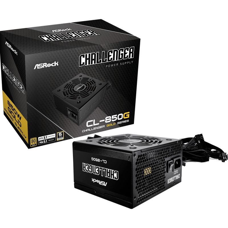 БЖ 850W ASRock Challenger CL-850G 120mm, 80+ Gold, Retail (CL-850G)