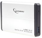 Зовнішня кишеня Gembird для підключення SATA HDD 2.5", USB 3.0, Silver (EE2-U3S-2-S)