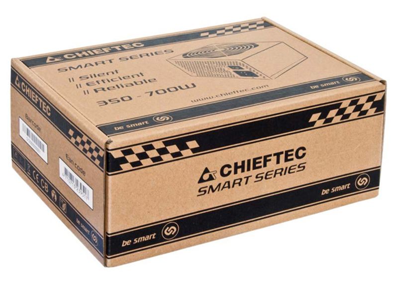 БЖ 500W Chieftec SMART GPS-500A8, 120 mm, >85%, Retail Box (GPS-500A8)