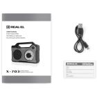 Радіоприймач REAL-EL X-703 Black (EL121800002)