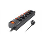 Фільтр живлення REAL-EL RS-6 Extra 5 м чорний (EL122300003)