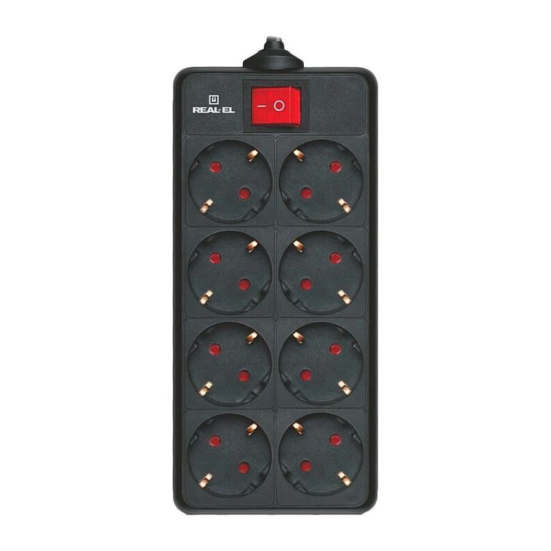 Фильтр питания REAL-EL RS-8 Protect 5м Black (EL122300024)