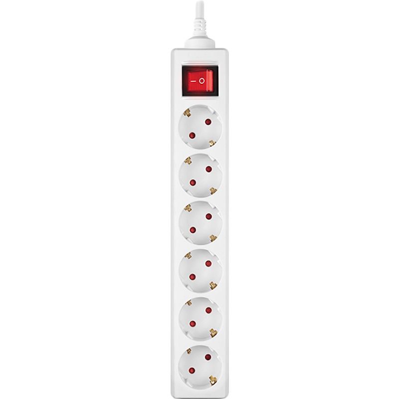 Фільтр живлення REAL-EL RS-6 Protect M 1.8м White (EL122300031)