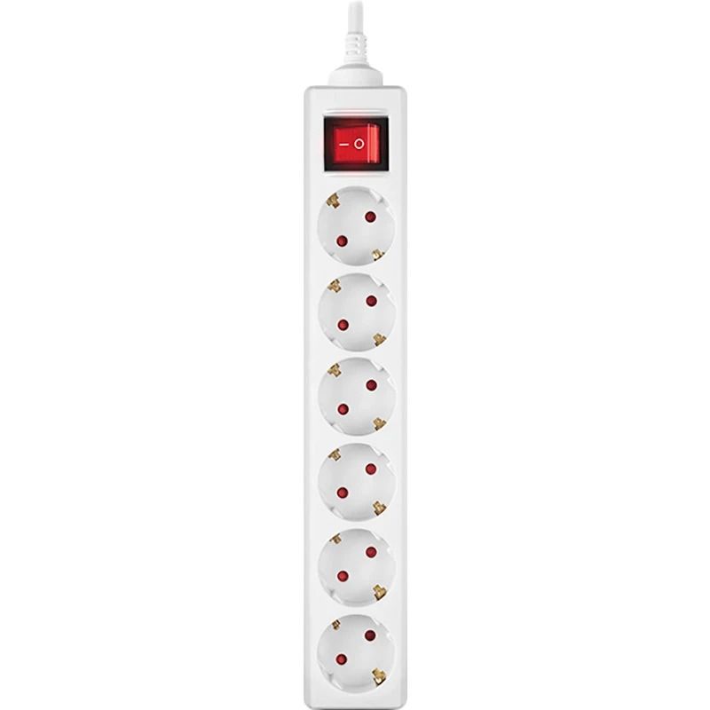 Фільтр живлення REAL-EL RS-6 Protect M 3м White (EL122300033)