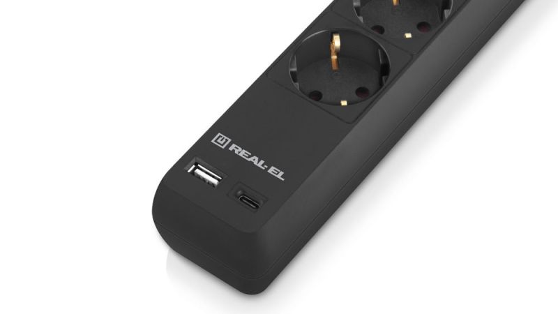 Фильтр питания REAL-EL RS-Protect 605 3м Black (EL122300041)