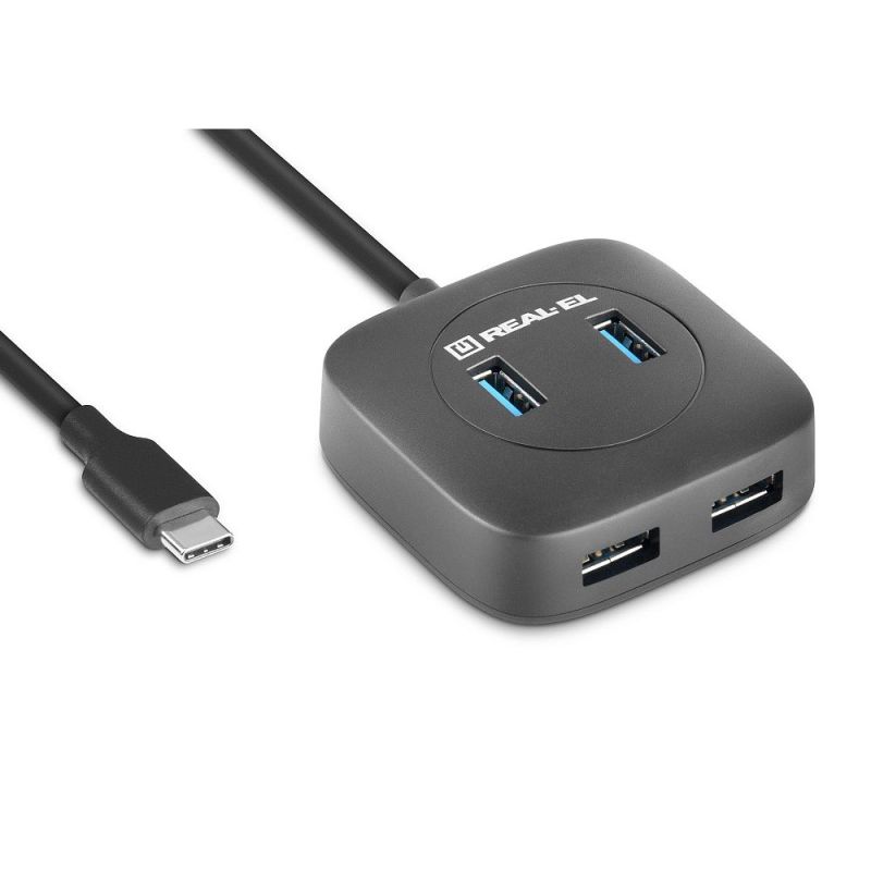 USB-хаб REAL-EL CQ-407 4 ports (EL123110011)