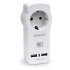 Сетевое зарядное устройство с розеткой REAL-EL CS-30 (2USB, 3.1A) White (EL123160007)