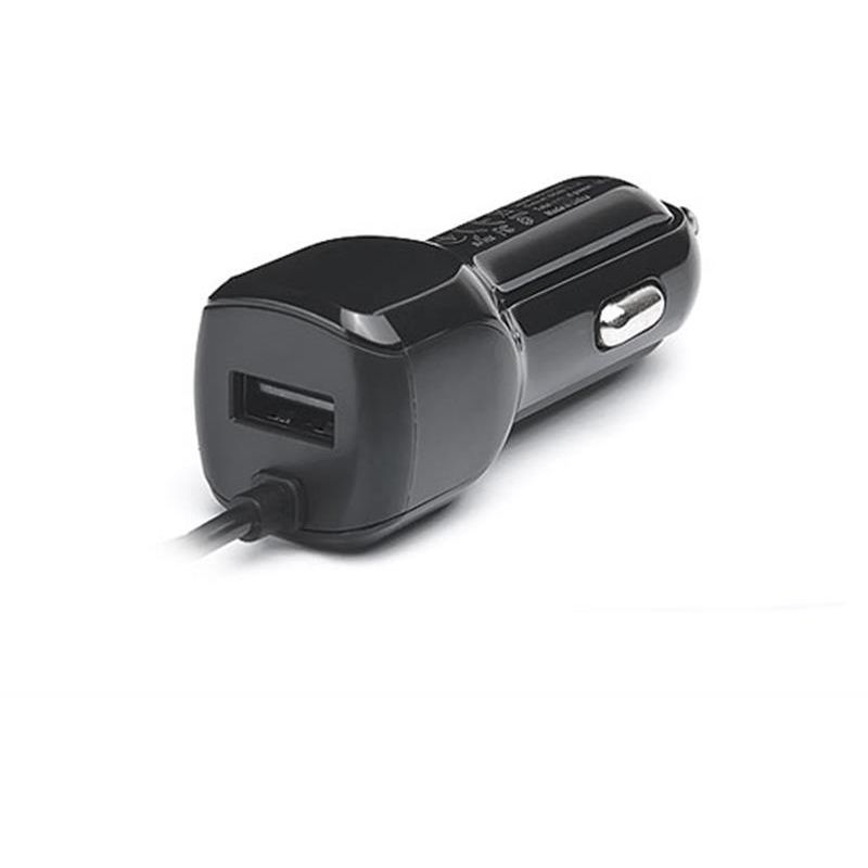 Автомобільний зарядний пристрій REAL-EL CA-17 (2USB, 2.1A) Black + кабель Lightning (EL123160010)