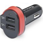 Автомобильное зарядное устройство REAL-EL CA-35 (3USBx3.4A) Black/Orange + кабель microUSB (EL123160012)