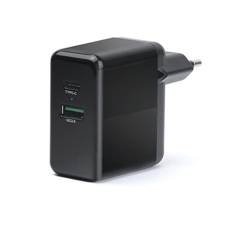 Сетевое зарядное устройство REAL-EL CH-350 QC3.0 (2USB, 3A) Black (EL123160017)