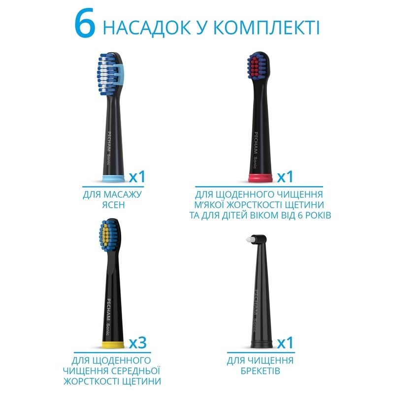Электрическая зубная щетка Pecham Travel PC-080 Black (0290119080103)