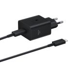 Мережевий зарядний пристрій Samsung Black, 45W + кабель USB Type-C (EP-T4511XBEGEU)