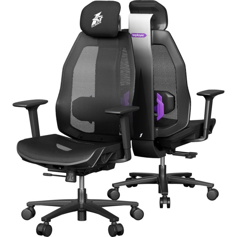 Крісло для геймерів 1stPlayer Ergo Aero (ERGO-AR-BK)