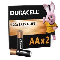 Батарейка Duracell AA лужні 2 шт. в упаковці (5000394058163 / 81551267)