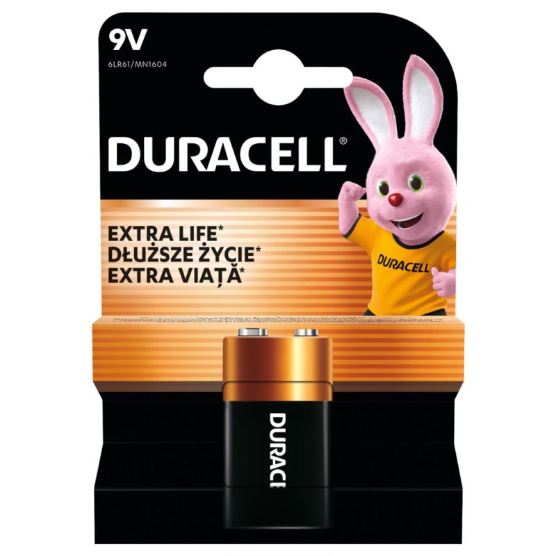 Батарейка Duracell 9V лужна 1шт. в упаковці (5000394066267 / 81483681)