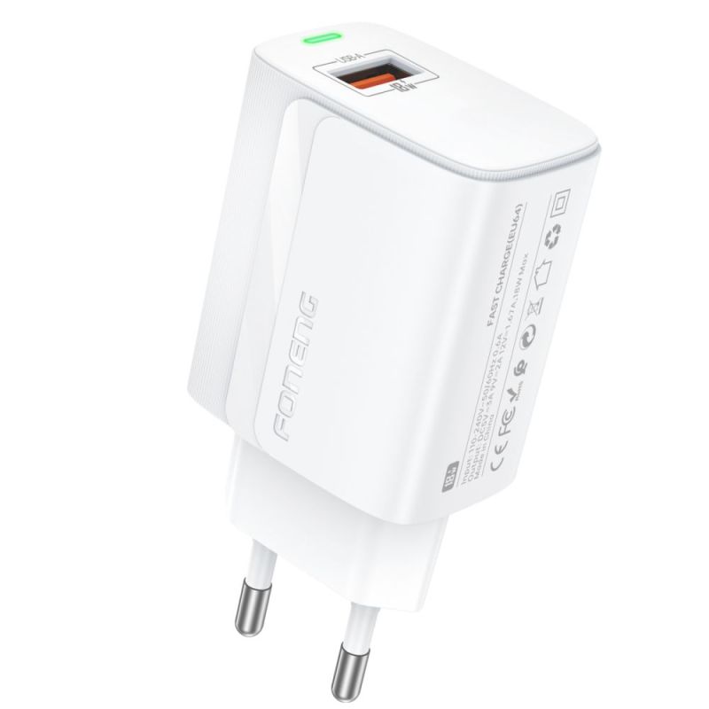 Зарядное устройство Foneng EU64 (USBх3A) 18W White (EU64-CH-W)