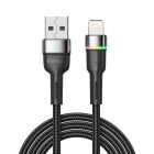 Кабель Essager Colorful LED USB - Lightning (M/M), 1 м Black (EXCL-XCD01)