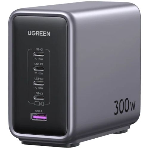 Зарядний пристрій 5xUSB 300W 5xUSB (4хUSB-C + USB-A) Nexode Desktop Fast Charger, Cable CD333 Ugreen (90903B)
