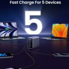 Зарядний пристрій 5xUSB 300W 5xUSB (4хUSB-C + USB-A) Nexode Desktop Fast Charger, Cable CD333 Ugreen (90903B)
