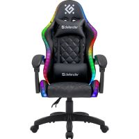 Крісло ігрове Defender Energy, Клас 4, 50мм, PU, RGB, чорне (64559)