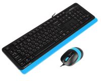 Комплект (клавіатура, миша) A4Tech F1010 Black/Blue (F1010 (Blue))