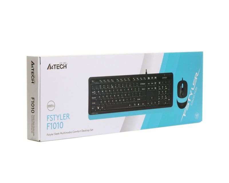 Комплект (клавіатура, миша) A4Tech F1010 Black/Blue (F1010 (Blue))