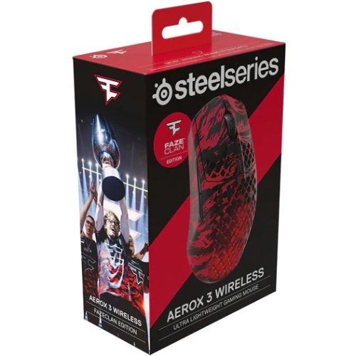 Мишка SteelSeries Aerox 3 Wireless, RGB, 18000dpi., 6кн., Faze Clan Edition (62609)