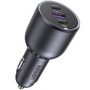 Автозарядка 3xUSB 130W (2xUSB-C+USB-A) QC 3.0 Чорна (EC705) UGREEN (35025)