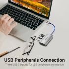Док станція USB3.1 Type-C --> USBx3,3.0/SD/TF/PD 100W 6-in-1 Vention (TNHHB)