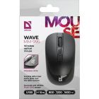 Мишка Defender Wave MM-995, бездротова, 4 кн. до 1600 dpi, безшумна, чорна (52995)
