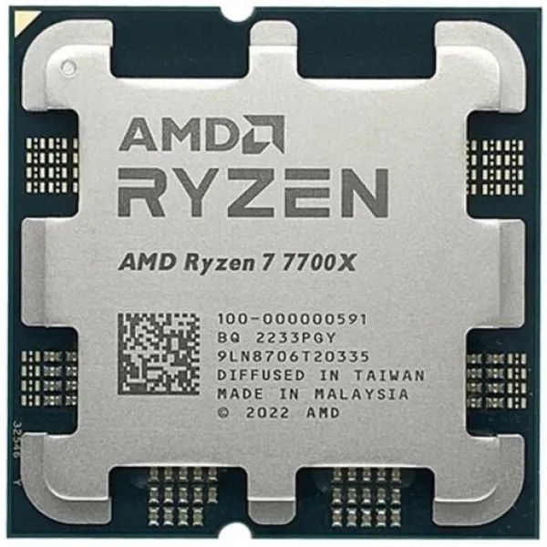 AMD Ryzen 7 8C/16T 7700X (4.5/5.0GHz Boost,40MB,105W,AM5) tray, with Radeon Graphics (100-000000591)