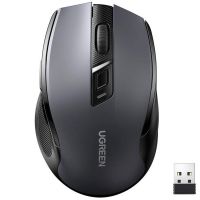 Мишка UGREEN 2.4GHz MU006 бездротова, Bluetooth, 4000dpi., 4кн.,Silence Design, Чорна (15063)