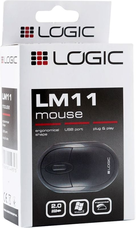 Мишка  LogicConcept LM-11, 3 кн., 1000dpi, чорна (M-LC-LM11)